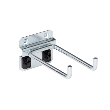 Triton Products 4 In. Double Rod 90 Degree Bend Steel Pegboard Hook for LocBoard, PK5 52419